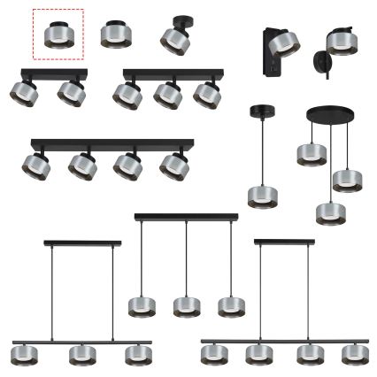 Brilagi - Spot LED RGB+CCT dimmable AURA LUX 1xGX53/14W/230V 2700-6500K Wi-Fi Tuya noir/fumé