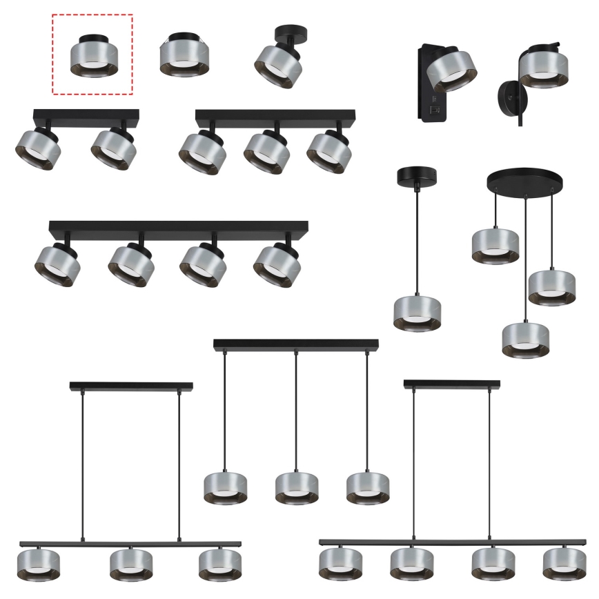 Brilagi - Spot LED RGB+CCT dimmable AURA LUX 1xGX53/14W/230V 2700-6500K Wi-Fi Tuya noir/fumé