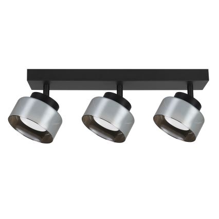 Brilagi - Spot encastrable LED RGB+CCT dimmable AURA LUX 3xGX53/14W/230V 2700–6500K Wi‑Fi Tuya noir/fumé