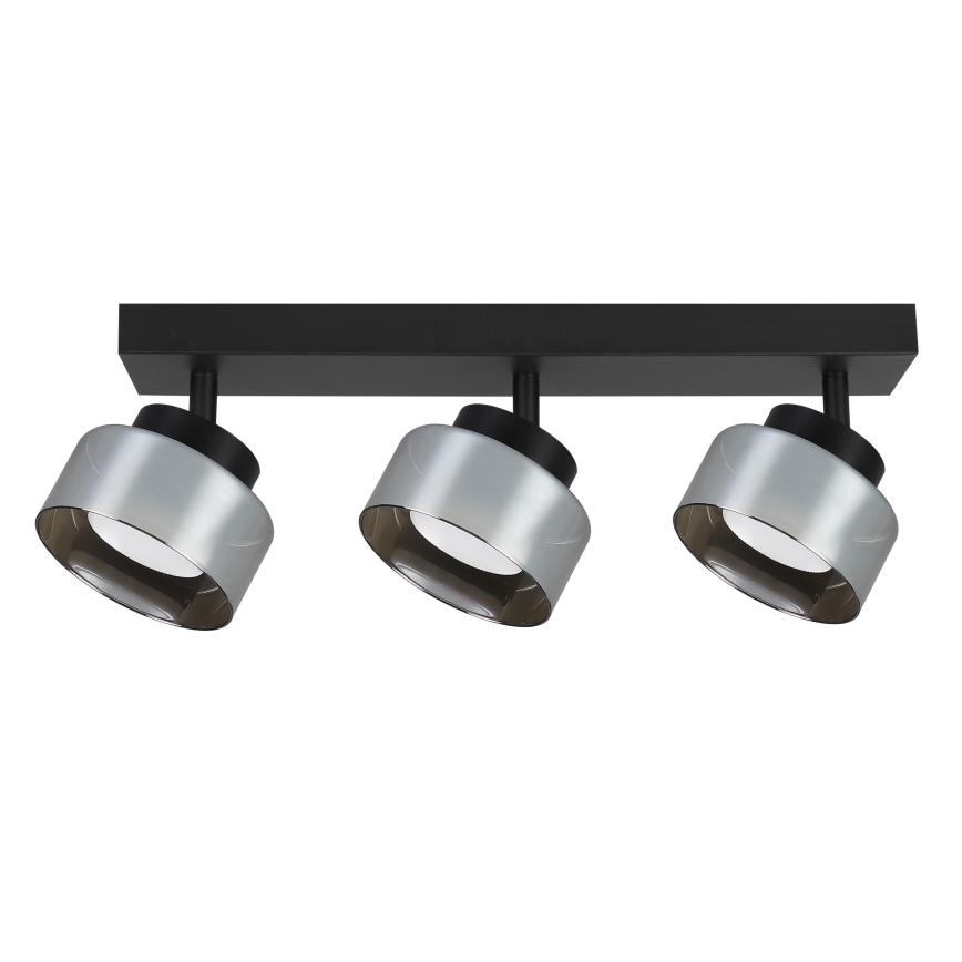 Brilagi - Spot encastrable LED RGB+CCT dimmable AURA LUX 3xGX53/14W/230V 2700–6500K Wi‑Fi Tuya noir/fumé