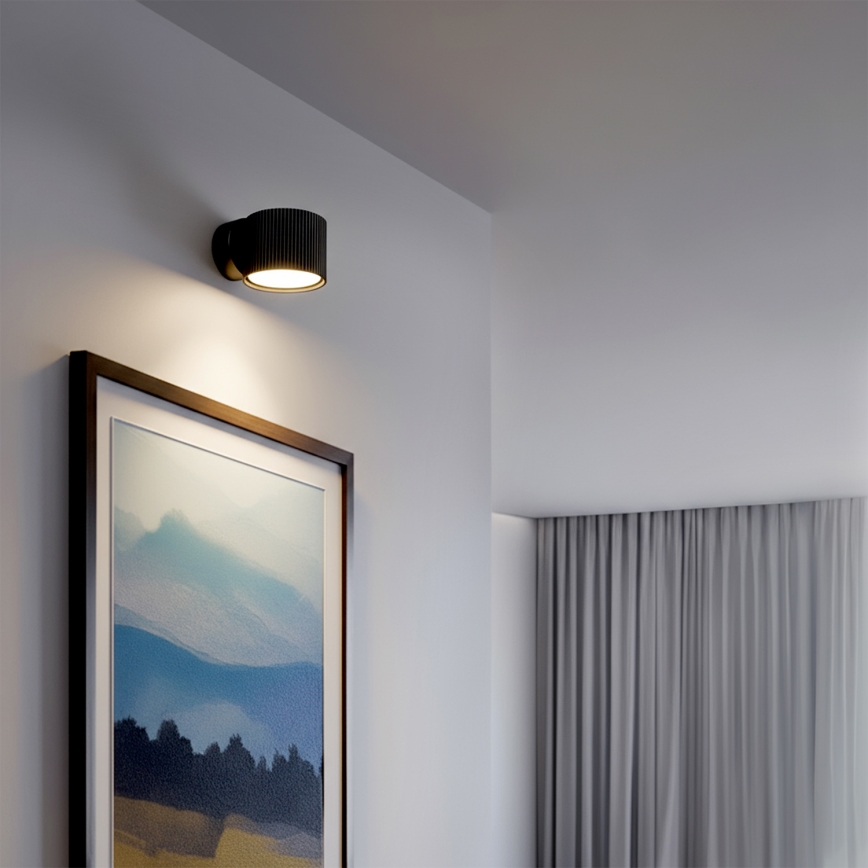 Brilagi - Spot mural LED RGB+CCT dimmable STRIPY 1xGX53/14W/230V 2700-6500K Wi-Fi Tuya noir