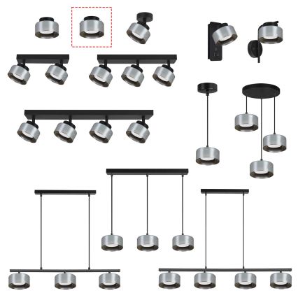 Brilagi - Luminaire encastré LED RGB+CCT dimmable AURA LUX 1xGX53/14W/230V 2700-6500K Wi-Fi Tuya noir/fumé