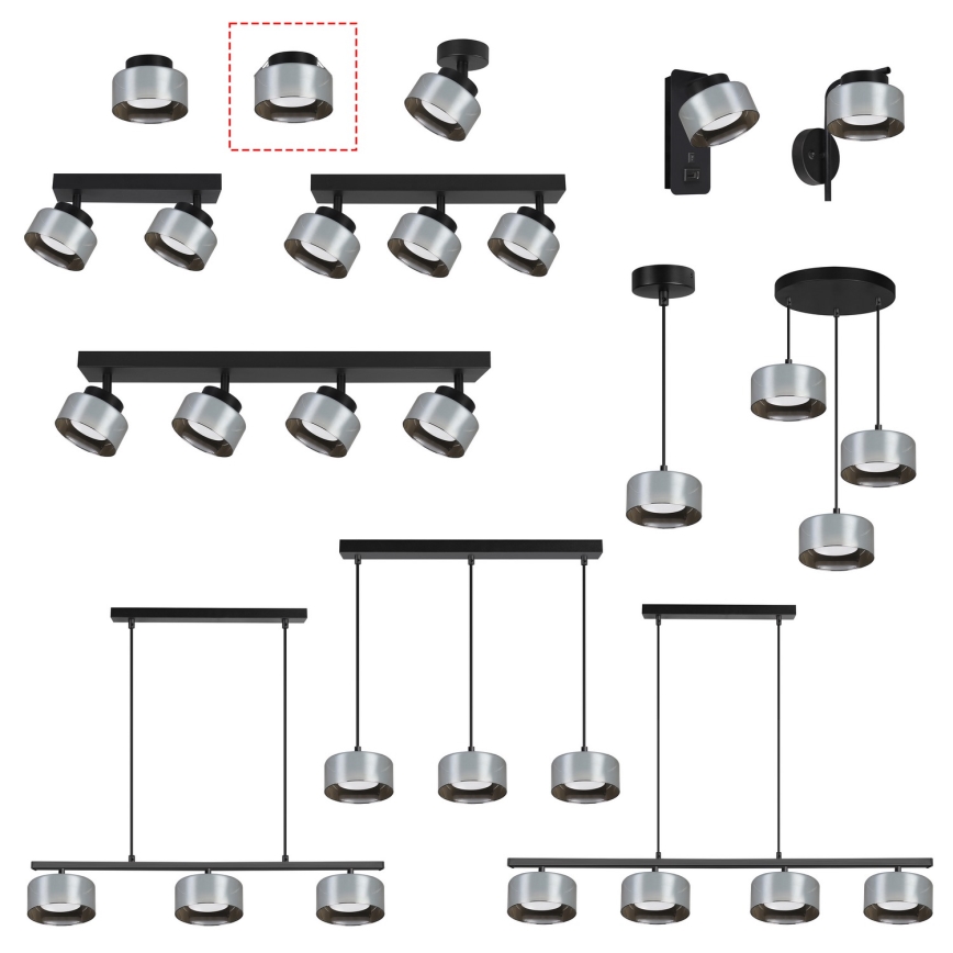 Brilagi - Luminaire encastré LED RGB+CCT dimmable AURA LUX 1xGX53/14W/230V 2700-6500K Wi-Fi Tuya noir/fumé