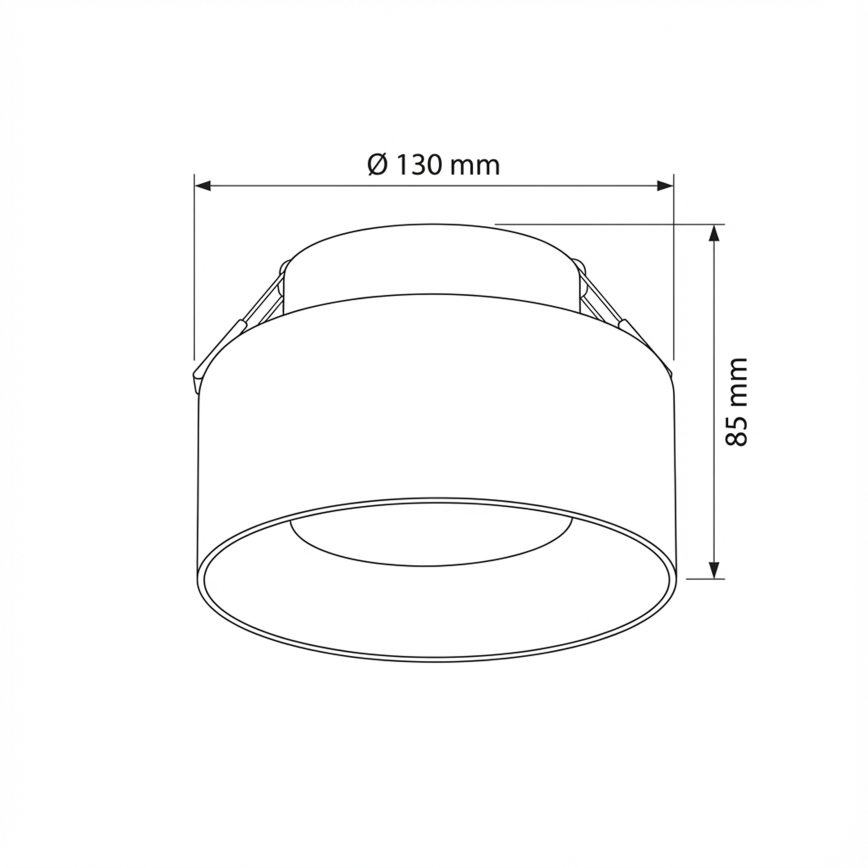 Brilagi - Luminaire encastré LED RGB+CCT dimmable AURA LUX 1xGX53/14W/230V 2700-6500K Wi-Fi Tuya noir/fumé
