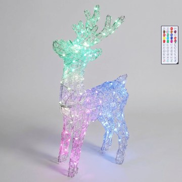 BRILAGI - LED RGBIC Décoration de Noël extérieure LED/9W/230V 120 cm IP44 renne + télécommande