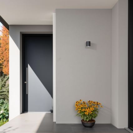 Brilagi - Applique murale d'extérieur LED RGBW dimmable MATERA 1xGU10/6W/230V 3000K IP54 anthracite + télécommande