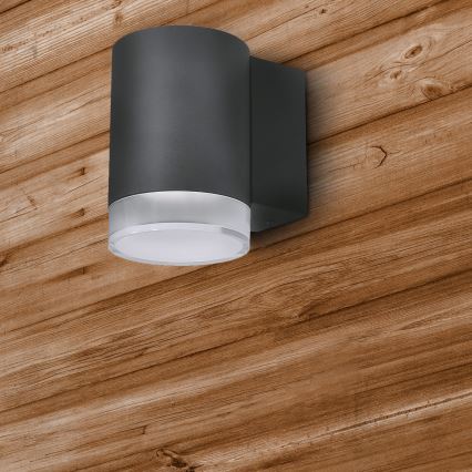 Brilagi - Applique murale d'extérieur LED RGBW dimmable MATERA 1xGU10/6W/230V 3000K IP54 anthracite + télécommande