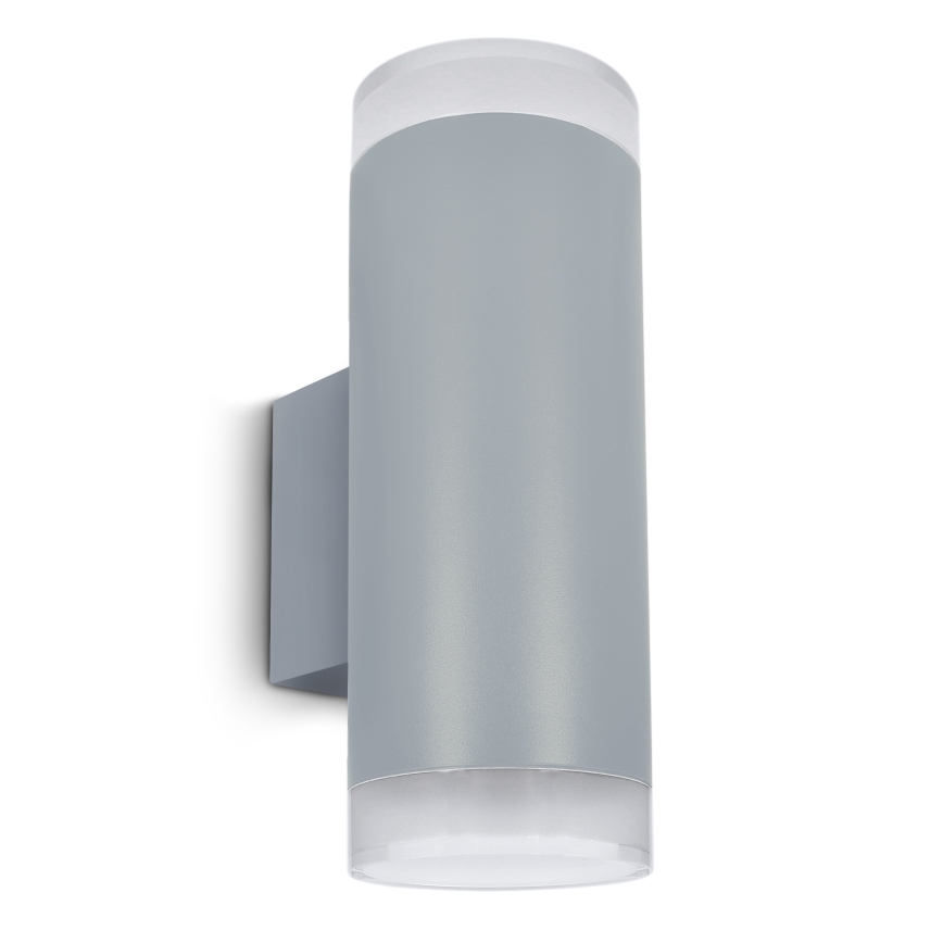 Brilagi - Applique murale LED RGBW dimmable d'extérieur MATERA 2x GU10/4,8W/230V 3000K IP54 gris + télécommande
