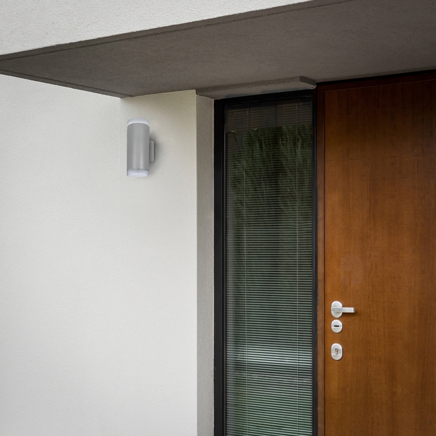 Brilagi - Applique murale LED RGBW dimmable d'extérieur MATERA 2x GU10/4,8W/230V 3000K IP54 gris + télécommande