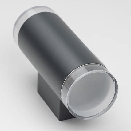 Brilagi - Applique murale d'extérieur LED RGBW dimmable MATERA 2xGU10/6W/230V 3000K IP54 anthracite + télécommande