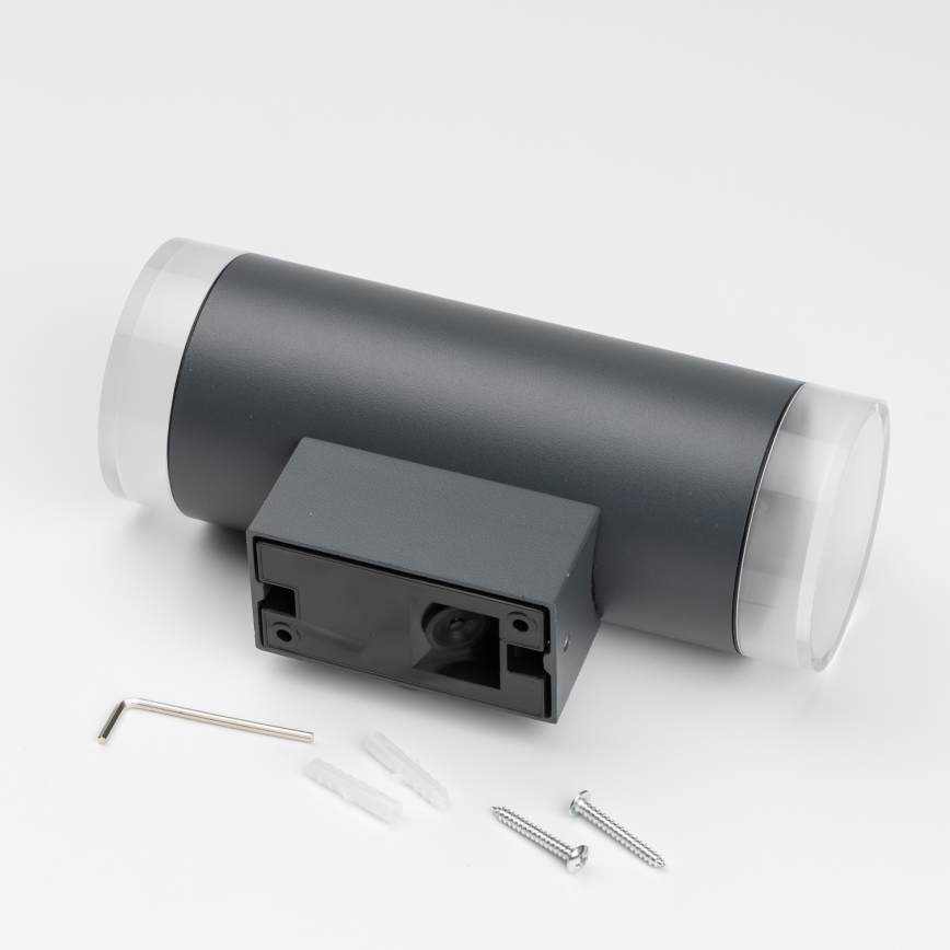 Brilagi - Applique murale d'extérieur LED RGBW dimmable MATERA 2xGU10/6W/230V 3000K IP54 anthracite + télécommande