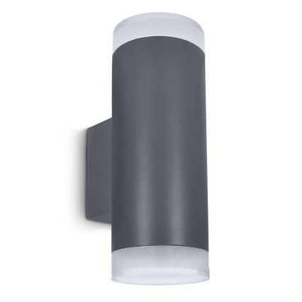 Brilagi - Applique murale d'extérieur LED RGBW dimmable MATERA 2xGU10/6W/230V 3000K IP54 anthracite + télécommande