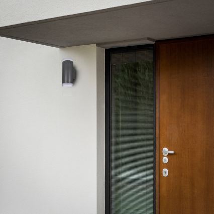 Brilagi - Applique murale d'extérieur LED RGBW dimmable MATERA 2xGU10/6W/230V 3000K IP54 anthracite + télécommande