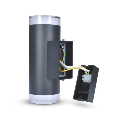 Brilagi - Applique murale d'extérieur LED RGBW dimmable MATERA 2xGU10/6W/230V 3000K IP54 anthracite + télécommande