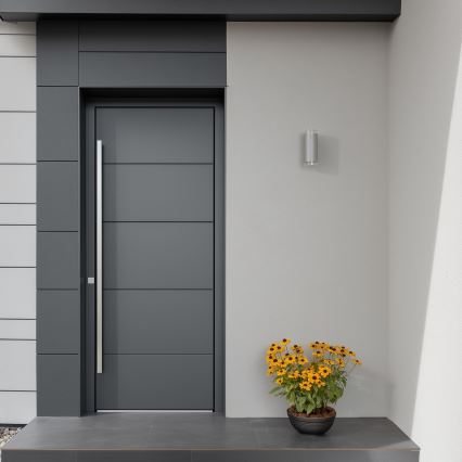 Brilagi - Applique murale LED RGBW dimmable d'extérieur MATERA 2x GU10/6W/230V 3000K IP54 gris + télécommande