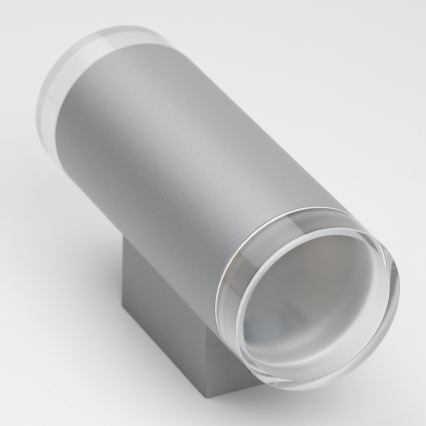 Brilagi - Applique murale LED RGBW dimmable d'extérieur MATERA 2x GU10/6W/230V 3000K IP54 gris + télécommande