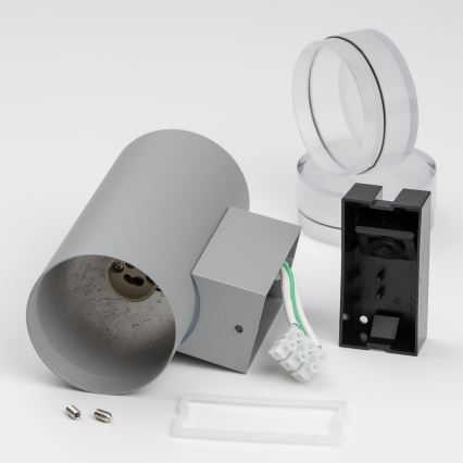 Brilagi - Applique murale LED RGBW dimmable d'extérieur MATERA 2x GU10/6W/230V 3000K IP54 gris + télécommande