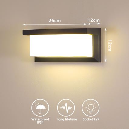 Brilagi - Applique murale d'extérieur LED RGBW dimmable BRICKY 1xE27/9W/230V 2700-6500K anthracite IP54
