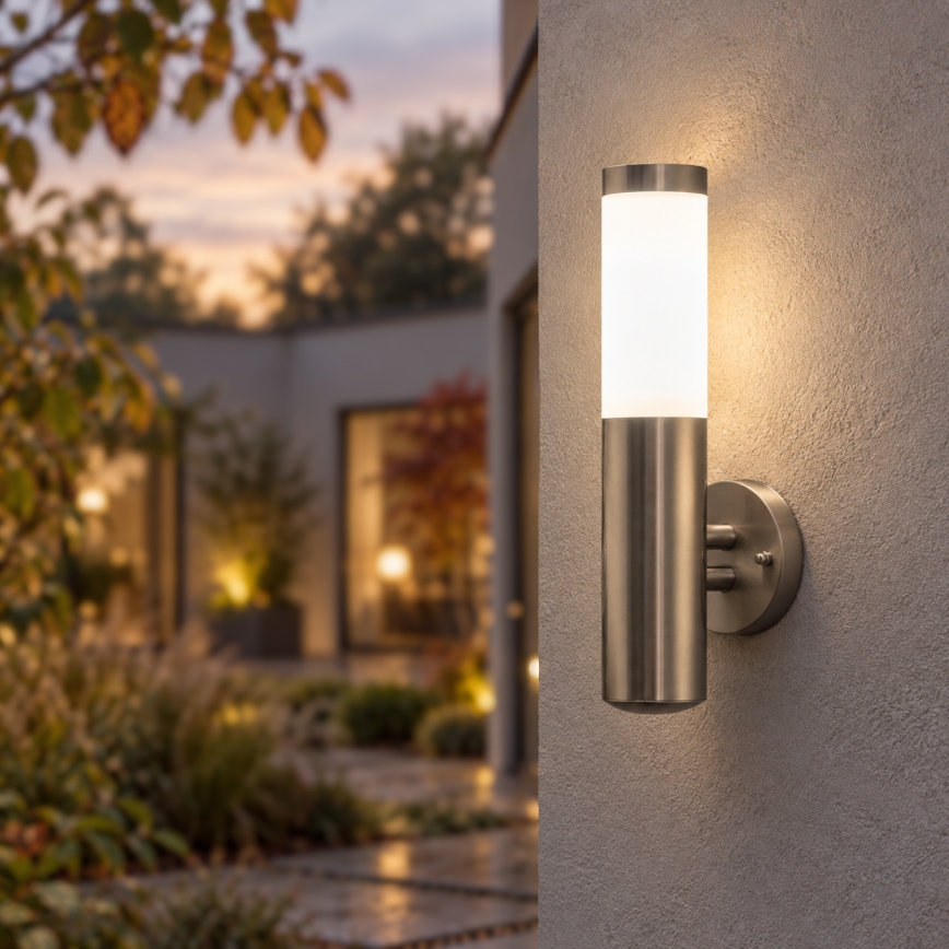 BRILAGI - Applique murale d'extérieur LED RGBW dimmable ELIA 1xE27/6,5W/230V 2700-6500K IP44 Wi-Fi chrome mat