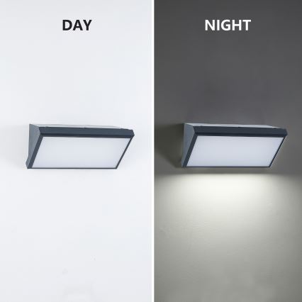 Brilagi - Applique murale d'extérieur LED RGBW à intensité variable TRIANGLE 1xE27/15W/230V 2700-6500K IP65 anthracite