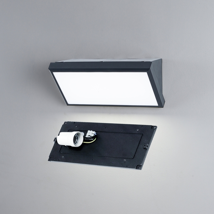 Brilagi - Applique murale d'extérieur LED RGBW à intensité variable TRIANGLE 1xE27/9W/230V 2700-6500K IP65 anthracite