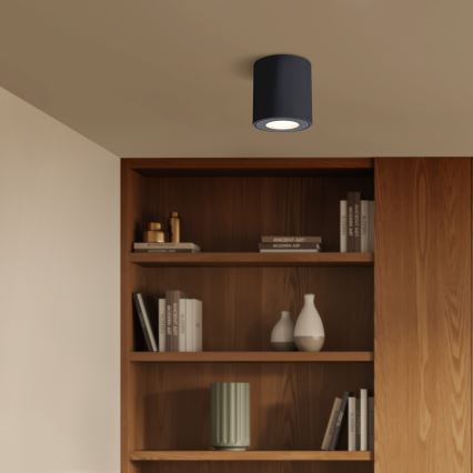Brilagi - Luminaire de salle de bains LED RGBW dimmable MIA 1xGU10/4,8W/230V 3000K 84x80 mm noir IP54 + télécommande