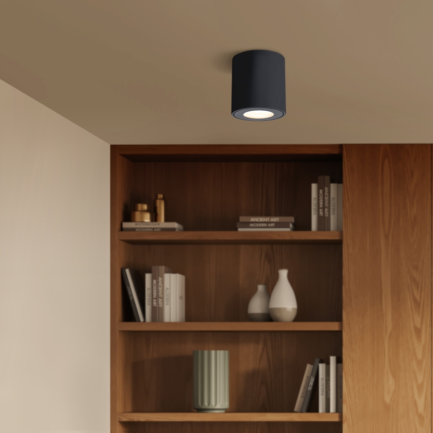 Brilagi - Luminaire de salle de bains LED RGBW dimmable MIA 1xGU10/4,8W/230V 3000K 84x80 mm noir IP54 + télécommande