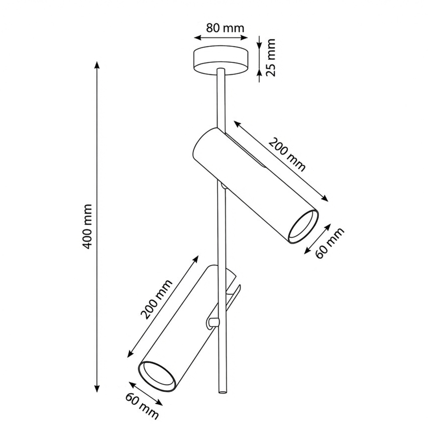 Brilagi - LED RGBW Luminaire dimmable sur tige BRANCH 2xGU10/6,5W/230V 2700-6500K blanc