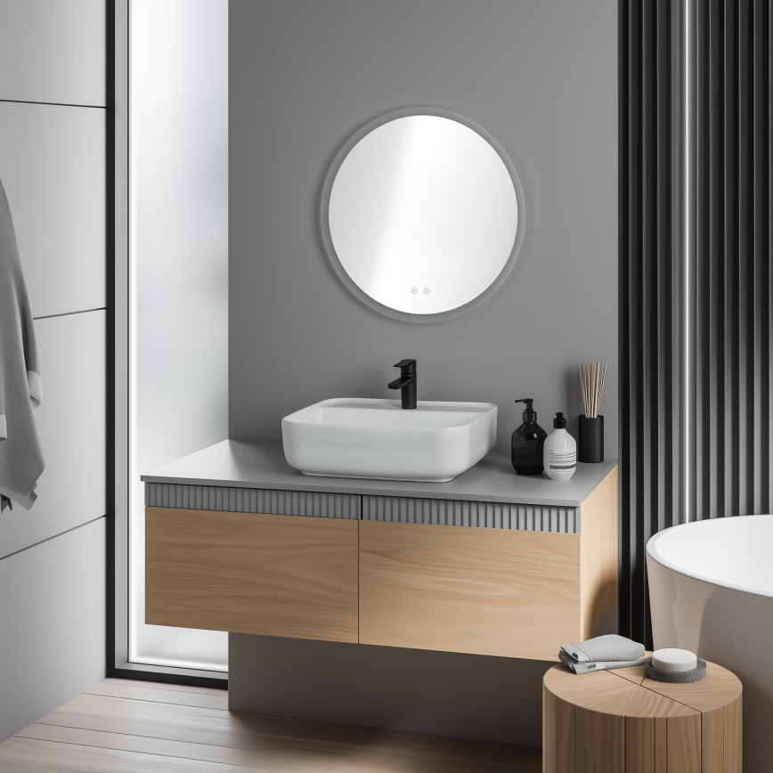 Brilagi - LED RGBW miroir chauffant pour salle de bains CLARA PRO LED/19W/230V Ø 60 cm IP44 CRI 90 à intensité variable + CCT + télécommande