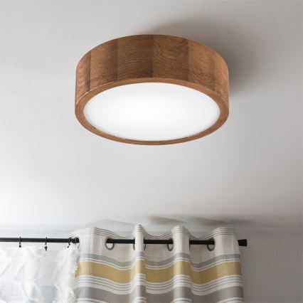 BRILAGI - Plafonnier LED RGBW dimmable CARVALHO 1xE27/12W/230V 2700-6500K chêne Ø 27,5 cm