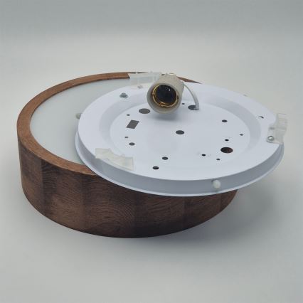 Brilagi - Plafonnier LED RGBW dimmable CARVALHO 1xE27/15W/230V 2700-6500K Wi-Fi chêne Ø 27,5 cm