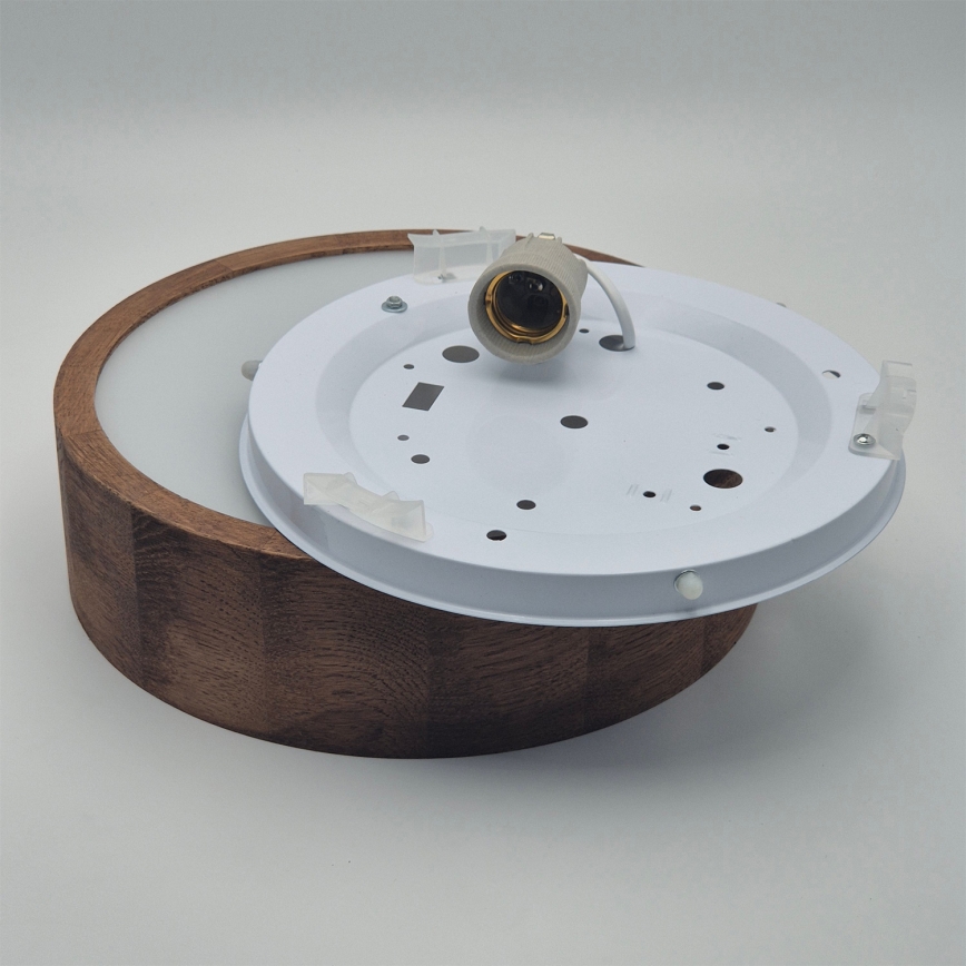 Brilagi - Plafonnier LED RGBW dimmable CARVALHO 1xE27/15W/230V 2700-6500K Wi-Fi chêne Ø 27,5 cm