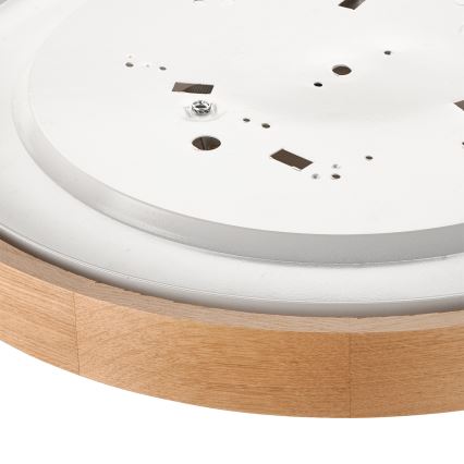 Brilagi - Plafonnier LED RGBW dimmable CARVALHO 3xE27/15W/230V 2700-6500K Wi-Fi chêne Ø 47,5 cm