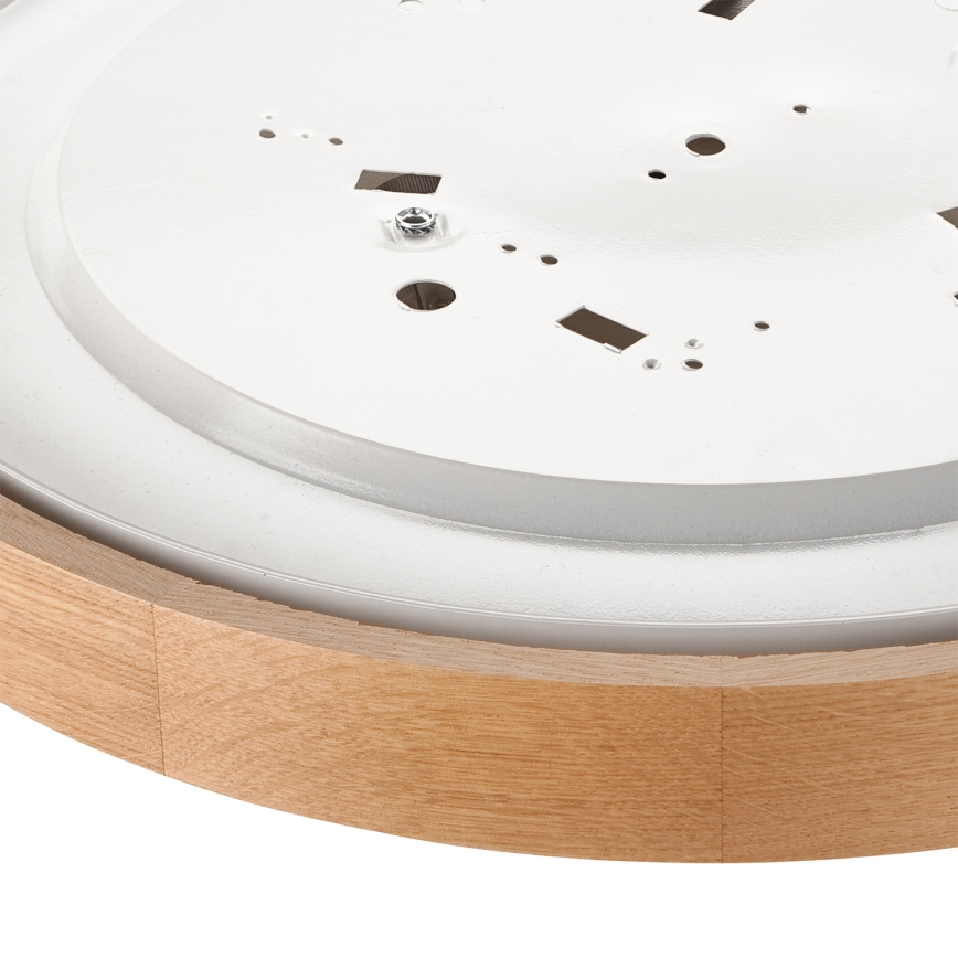 Brilagi - Plafonnier LED RGBW dimmable CARVALHO 3xE27/15W/230V 2700-6500K Wi-Fi chêne Ø 47,5 cm