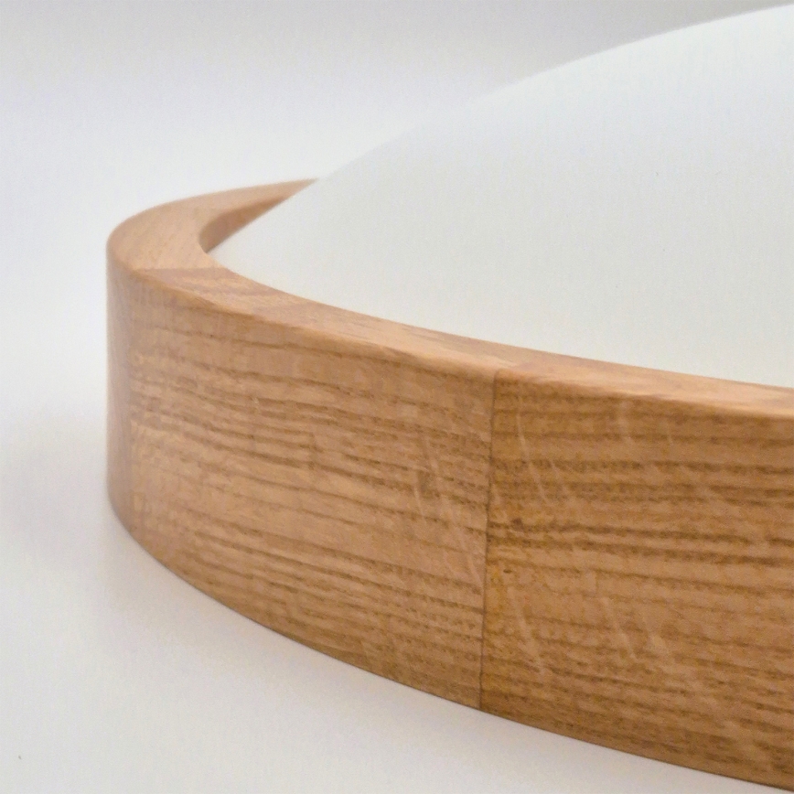 Brilagi - Plafonnier LED RGBW dimmable CARVALHO SLIM 2xE27/15W/230V 2700-6500K Wi-Fi chêne Ø 37 cm