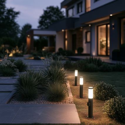 BRILAGI - Lampe d'extérieur LED RGBW dimmable avec douille ELIA 1xE27/6,5W/230V 2700-6500K IP44 Wi-Fi 50 cm anthracite