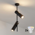 Brilagi - LED RGBW Lustre dimmable sur tige BRANCH 2xGU10/6,5W/230V 2700-6500K noir