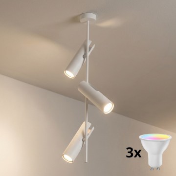 Brilagi - LED RGBW Lustre dimmable sur tige BRANCH 3xGU10/6,5W/230V 2700-6500K blanc
