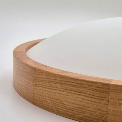 Brilagi - Plafonnier LED RGBW dimmable CARVALHO SLIM 1xE27/15W/230V 2700-6500K Wi-Fi chêne pr. 27 cm