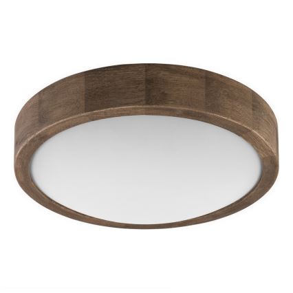 Brilagi - LED RGBW plafonnier dimmable CARVALHO SLIM 1xE27/9W/230V 2700-6500K Wi-Fi chêne Ø 27 cm