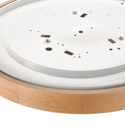 Brilagi - Plafonnier LED RGBW dimmable CARVALHO SLIM 3xE27/15W/230V 2700-6500K Wi-Fi chêne Ø 47 cm