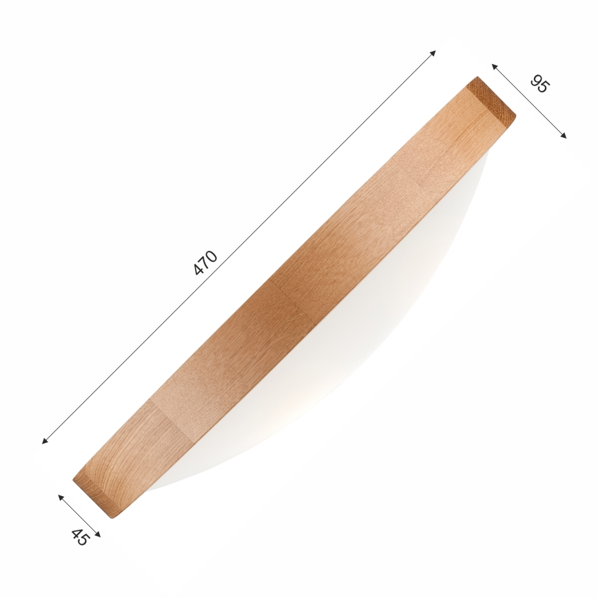 Brilagi - Plafonnier LED RGBW dimmable CARVALHO SLIM 3xE27/9W/230V 2700-6500K Wi-Fi chêne Ø 47 cm