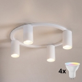Brilagi - LED RGBW plafonnier dimmable SELE 4xGU10/6,5W/230V 2700-6500K blanc