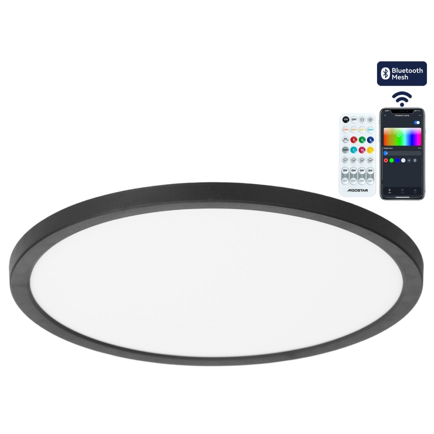 Brilagi - Plafonnier LED RGBW dimmable VIBE LED/36W/230V 3000-6500K Ø 40 cm noir + télécommande