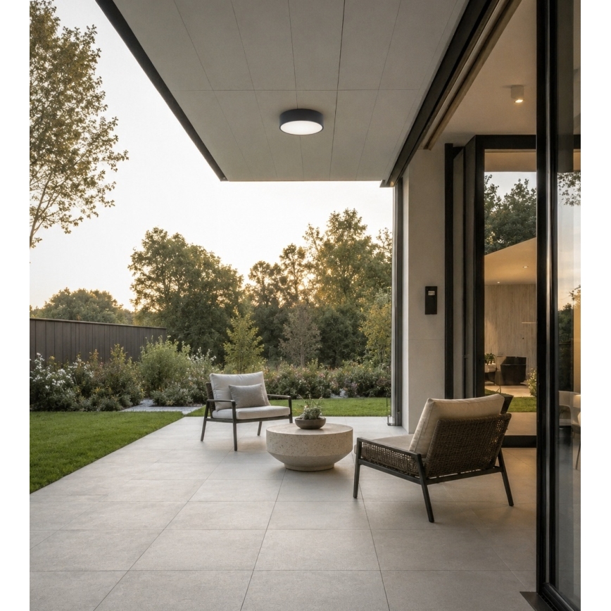 BRILAGI - Plafonnier LED RGBW dimmable pour salle de bains CLARE 3xE27/12W/230V Ø 40 cm anthracite IP54