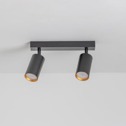 Brilagi - Spot LED RGBW dimmable SELE 2xGU10/4,8W/230V 3000K noir/doré + télécommande