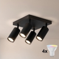 Brilagi - LED RGBW Spot dimmable SELE SQUARE 4xGU10/6,5W/230V 2700-6500K noir