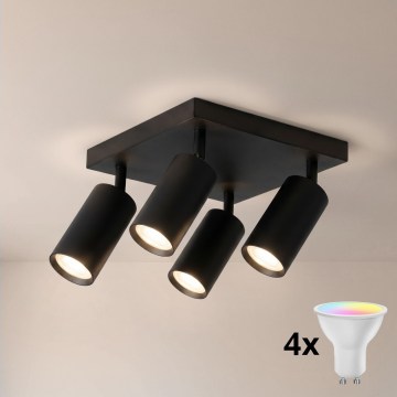 Brilagi - LED RGBW Spot dimmable SELE SQUARE 4xGU10/6,5W/230V 2700-6500K noir