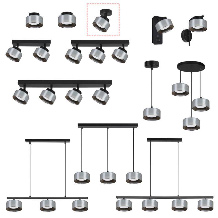 Brilagi - LED Spot AURA LUX 1xGX53/30W/230V Ø 13 cm noir/fumé