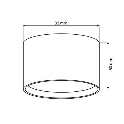 Brilagi - LED Spot d'éclairage SMOOTH 1xGX53/15W/230V noir